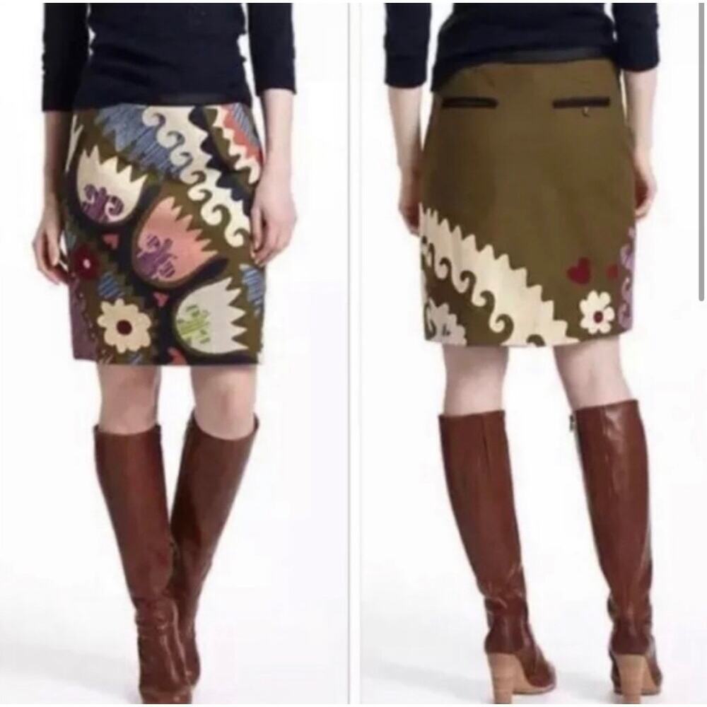 Embroidered Skirt Size 0 Patchwork Floral Tulipa Vanessa Virginia Boho Folk Art